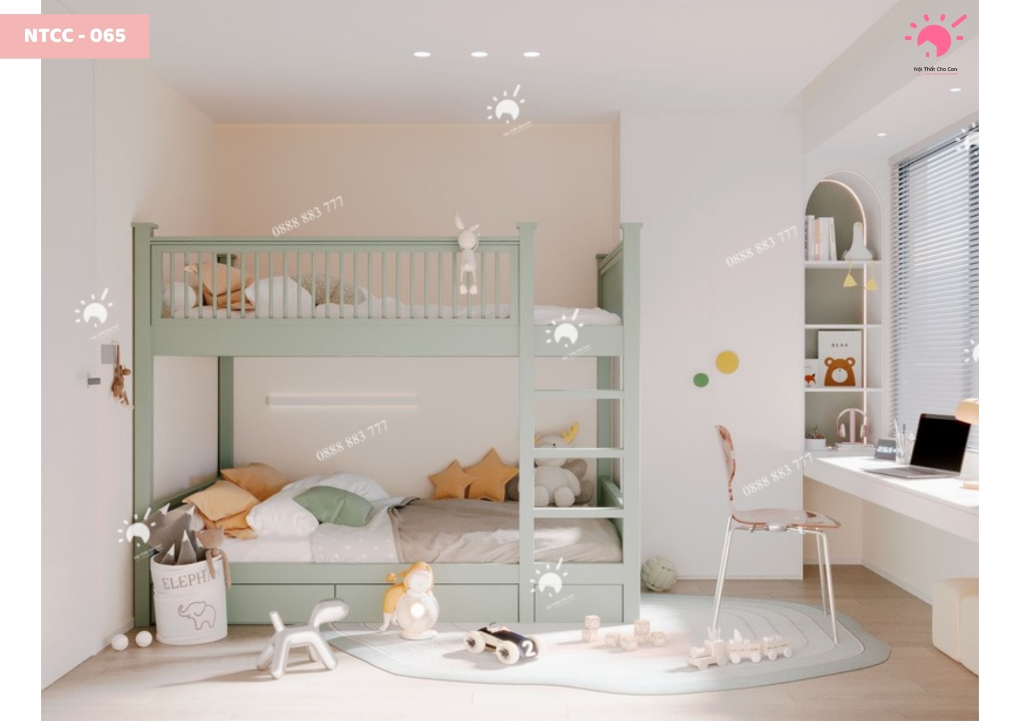 Giường tầng trên dưới GT065