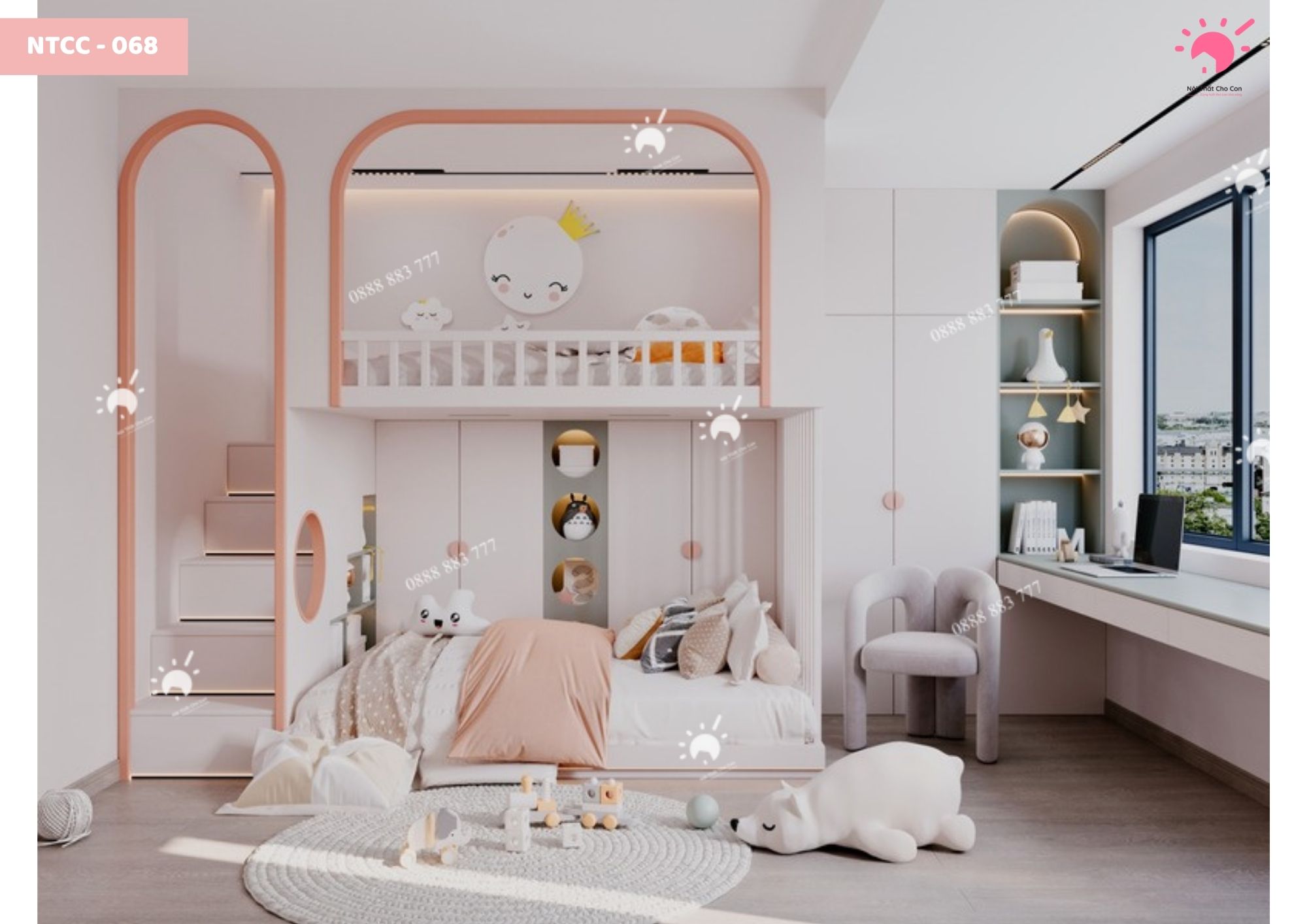 Giường tầng trên dưới GT068