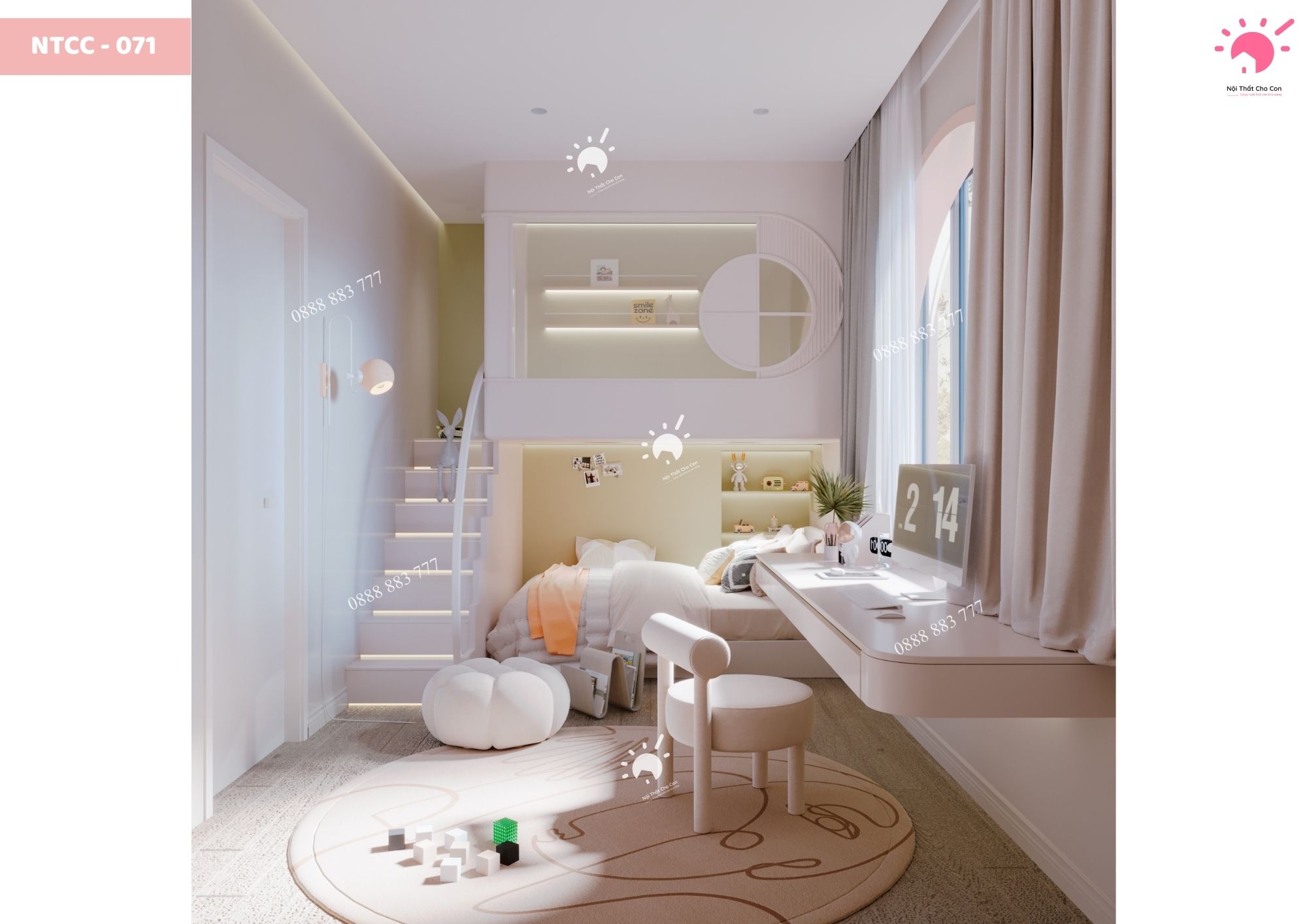 Giường tầng trên dưới GT071