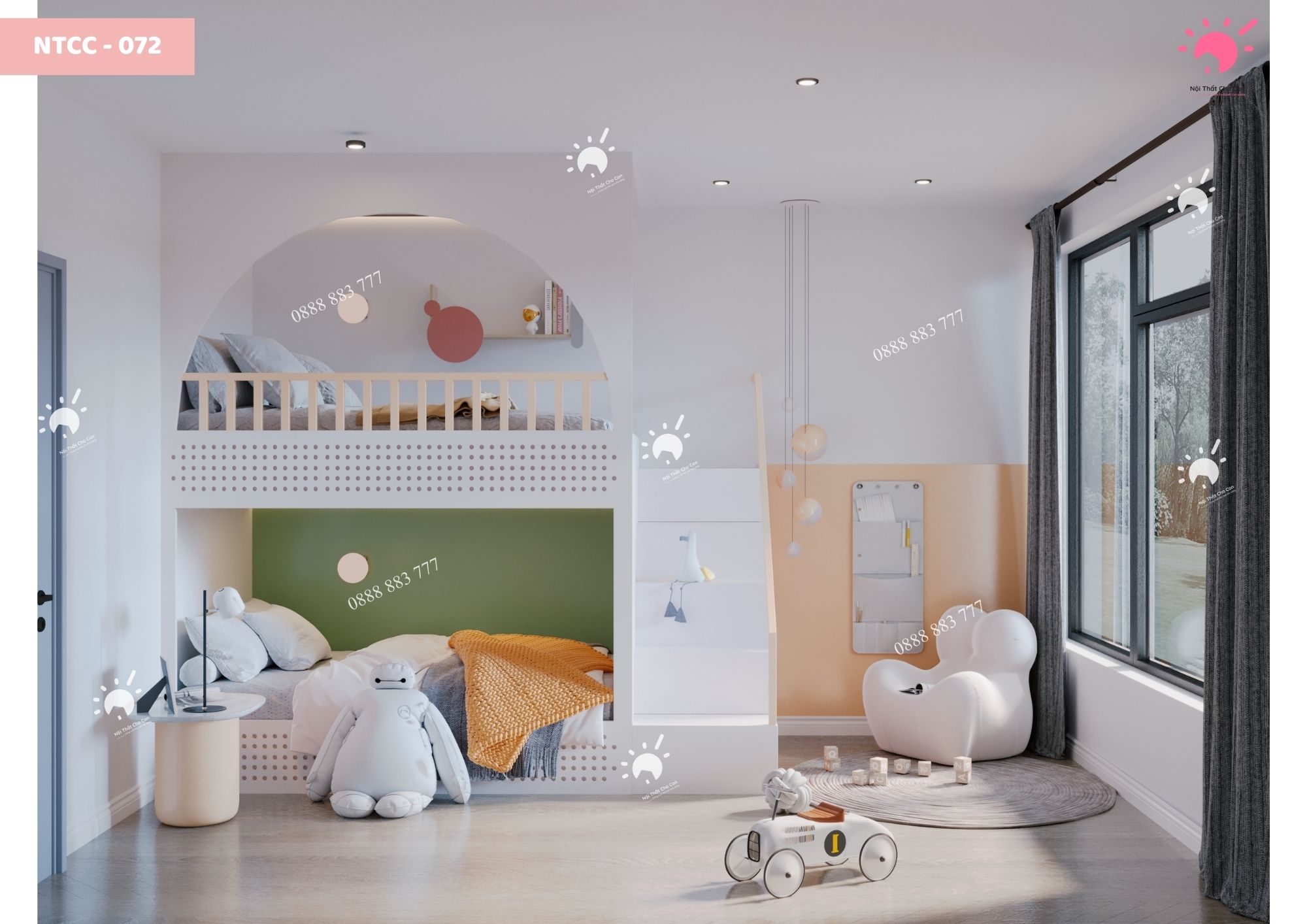 Giường tầng trên dưới GT072